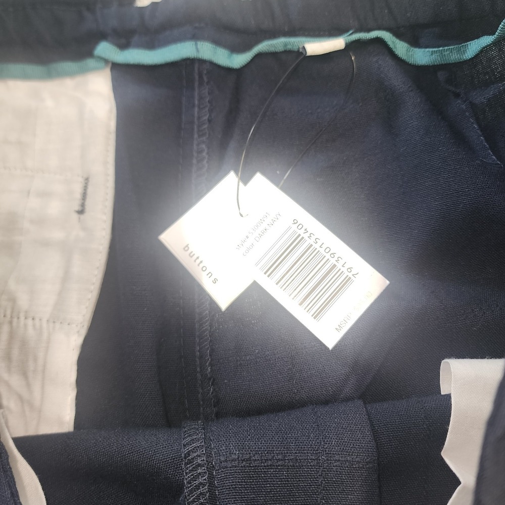IKE BEHAR New York Pants Mens L Linen Blend Drawstring Regular‎ Fit Blue $115 - Picture 5 of 12